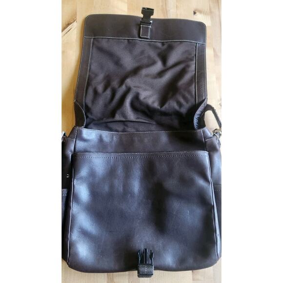 Coach Vtg Lenox Brief In Brown Leather Style Messenger Journalist Crossbody EUC - Picture 10 of 14